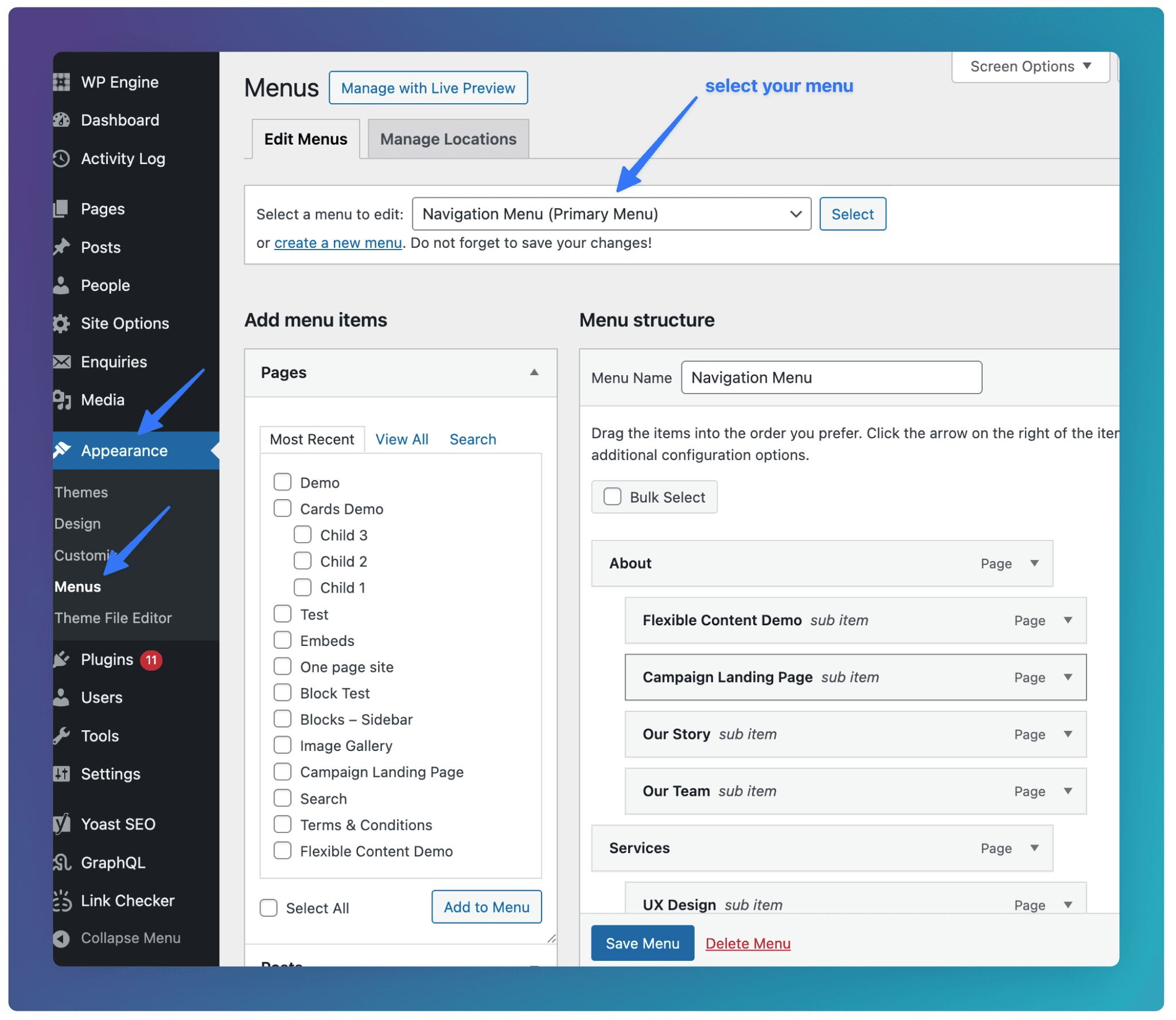 Configuring Menus: CleanShot 2026 03 04 at 17.04.452x
