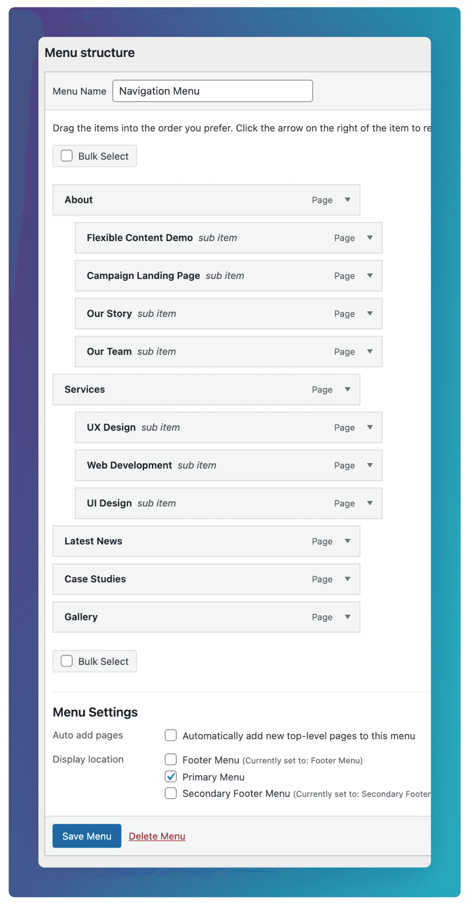 Configuring Menus: CleanShot 2026 03 04 at 17.24.232x